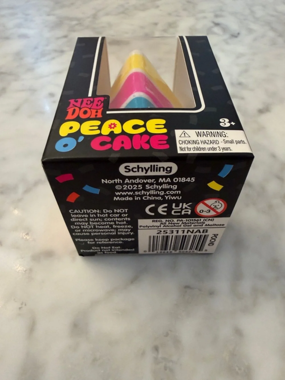 NWT Viral Nee Doh Peace O' Cake Soft Cloud Squish Toy - White/Pink/Yellow/Blue - Picture 5 of 6